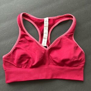 Lululemon Go Steady Red Sports Bra
Top Size 6 Athletic Pink Lined
Racerback